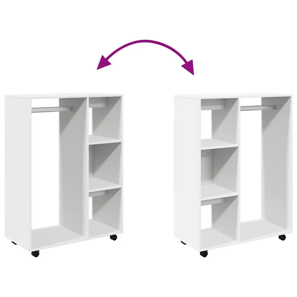 White Wardrobe Cabinet Storage Cupboard Bedroom Furniture Open Compartment
