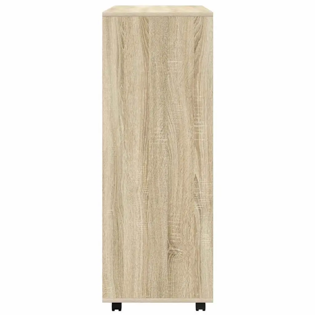 Engineered Wood Wardrobe Bedroom Storage Cabinet Open Compartment Brown 80W x 40D x 110H cm