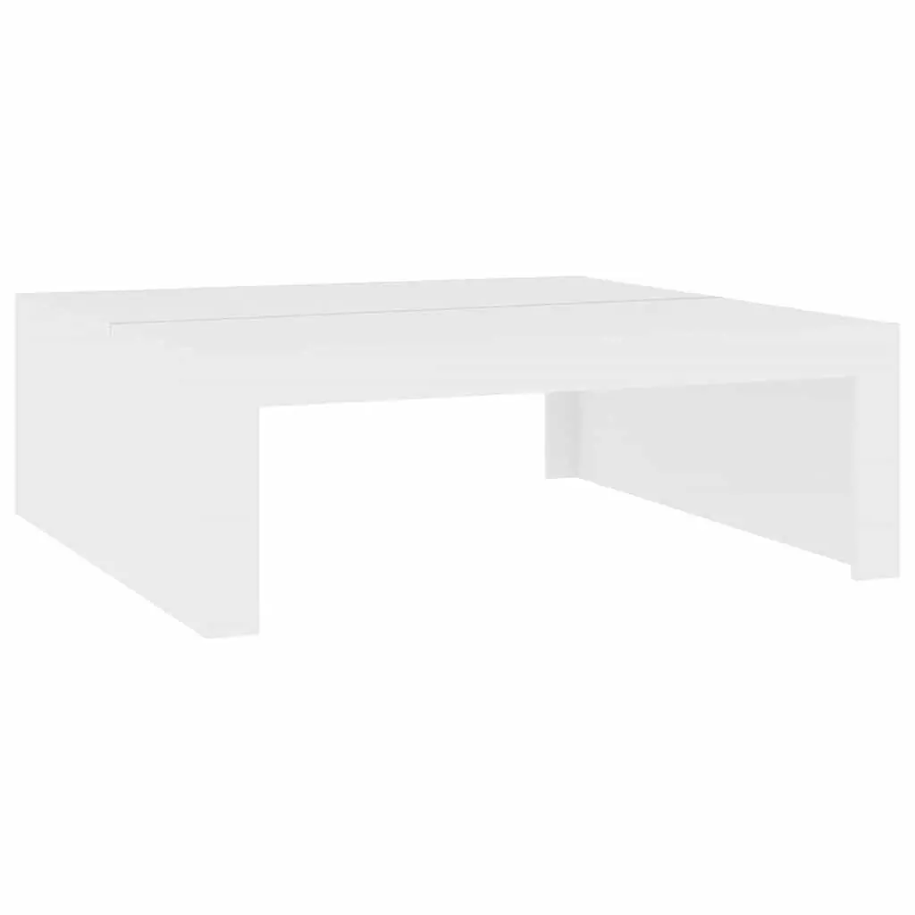 Coffee Table White Square Modern Accent Furniture Living Room Display Stand