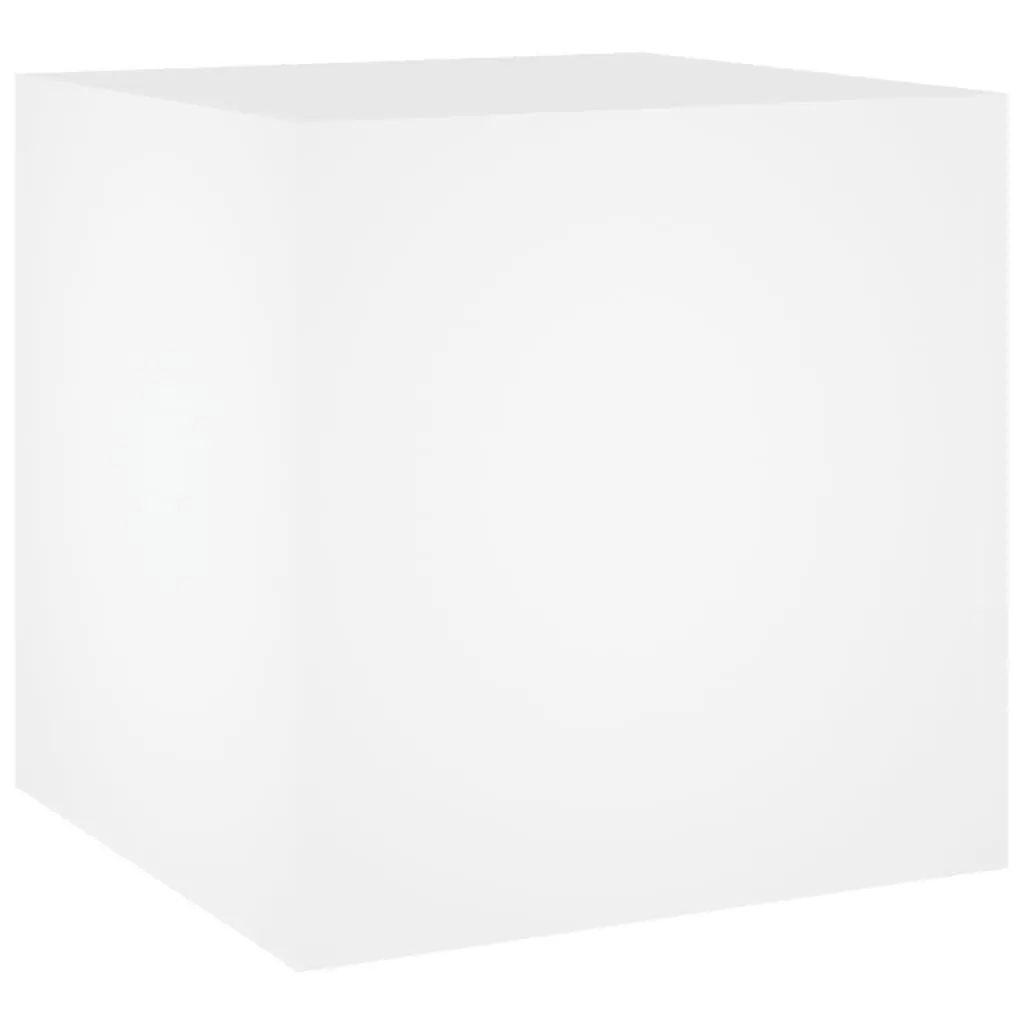 Planter Box Engineered Wood Moisture Resistant 40cm White Indoor Outdoor Flower Pot Garden Decor