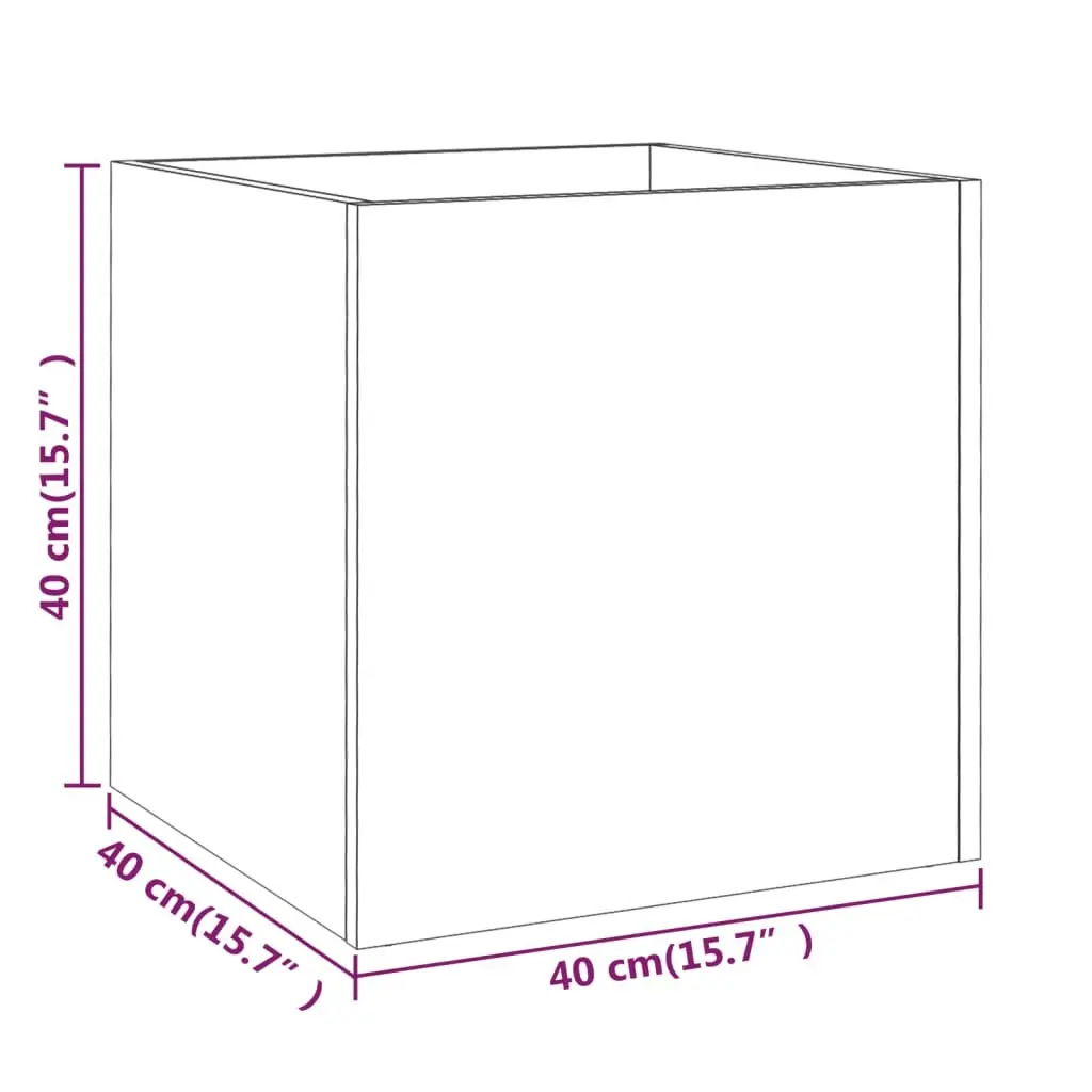 Planter Box Engineered Wood Moisture Resistant 40cm White Indoor Outdoor Flower Pot Garden Decor