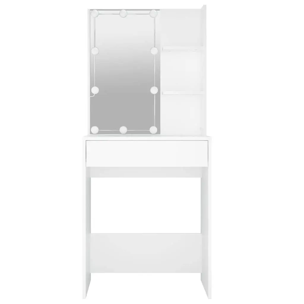 White Dressing Table with LED Lights