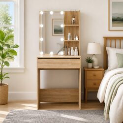 Practical Dressing Table with LED Mirror for Your Home