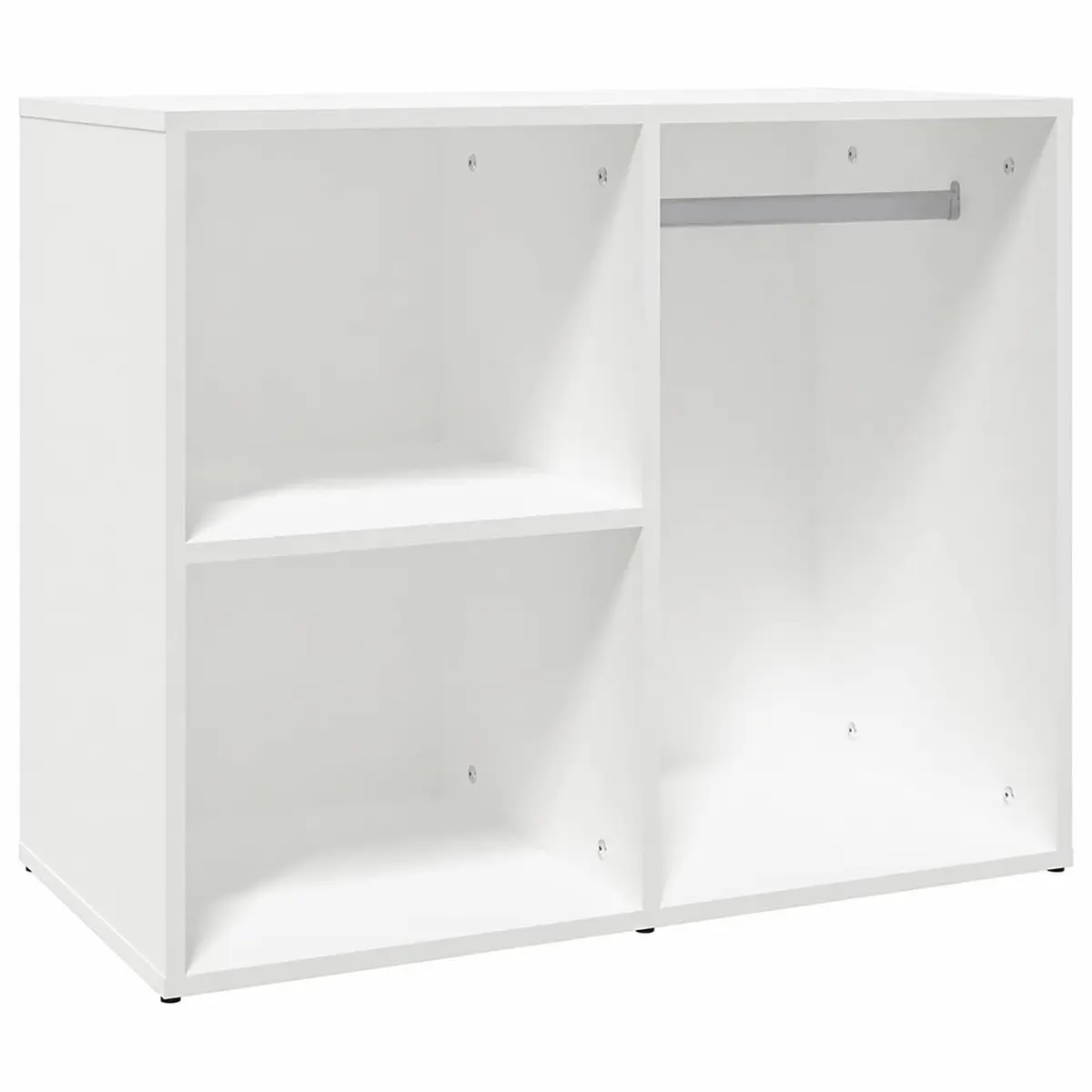 Dressing Cabinet Engineered Wood Makeup Organizer White Bedroom Storage 80x40x65cm