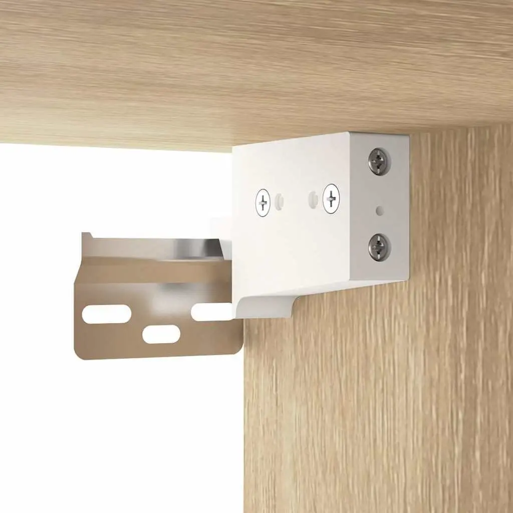 Bathroom Cabinet Engineered Wood Wall-Mounted Mirror Unit with LED Lights Brown