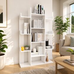 Practical Storage Solution: 13-Compartment Book Cabinet