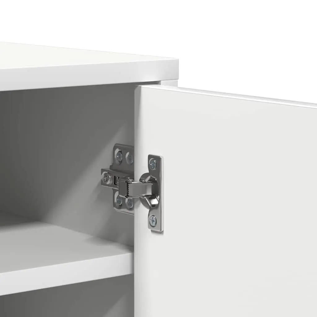 Shoe Cabinet Engineered Wood 60x35x70cm White 5 Shelves Storage Organiser