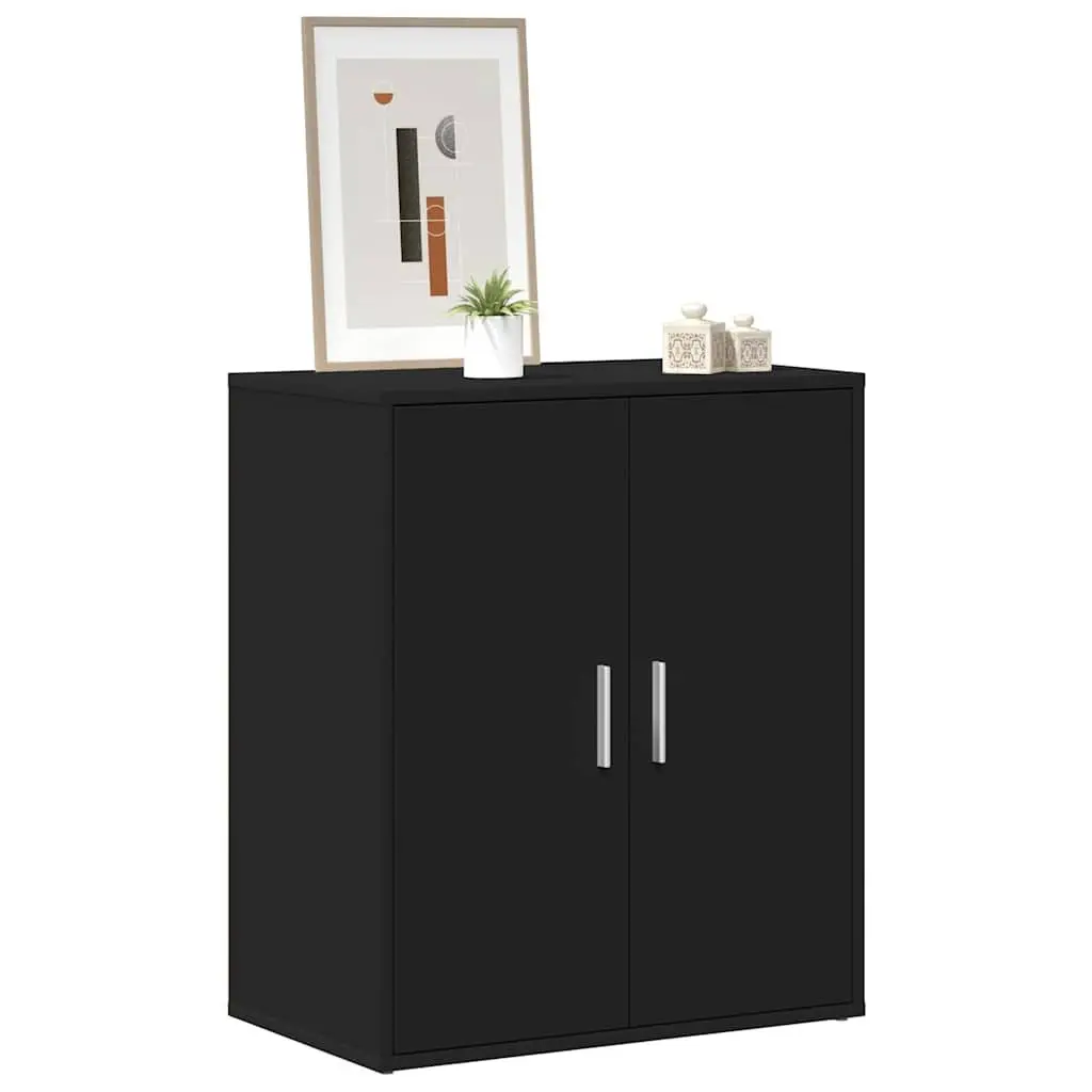Shoe Cabinet Engineered Wood 5 Shelves Black Bedroom Hallway