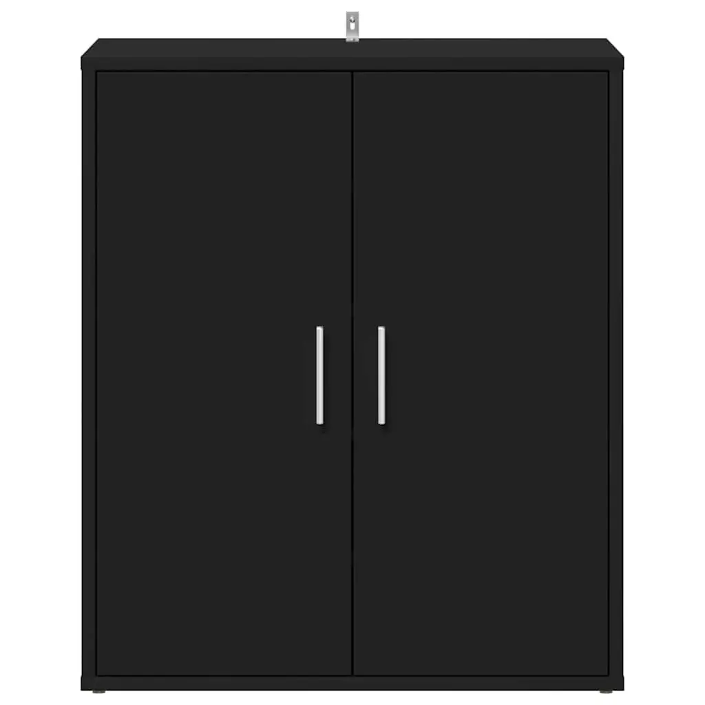 Shoe Cabinet Engineered Wood 5 Shelves Black Bedroom Hallway