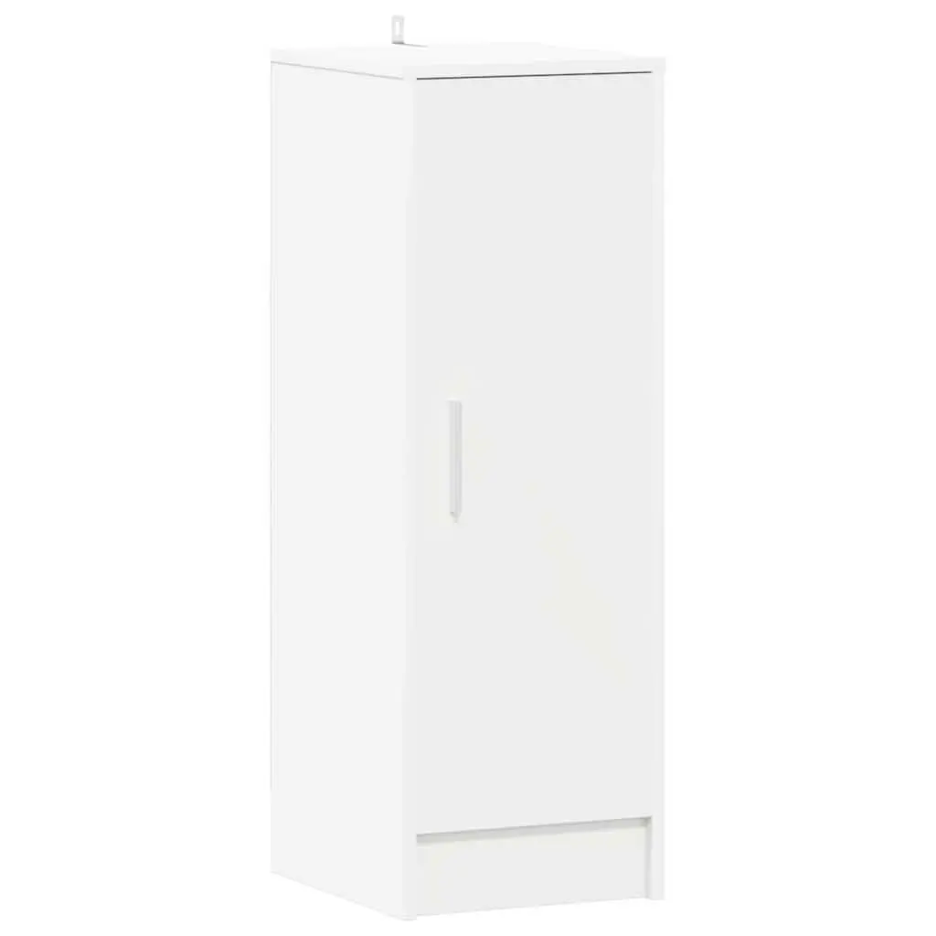 Shoe Cabinet Engineered Wood 32W x 35D x 92H cm White Storage Organiser with 6 Shelves Tall Wardrobe Rack Unit