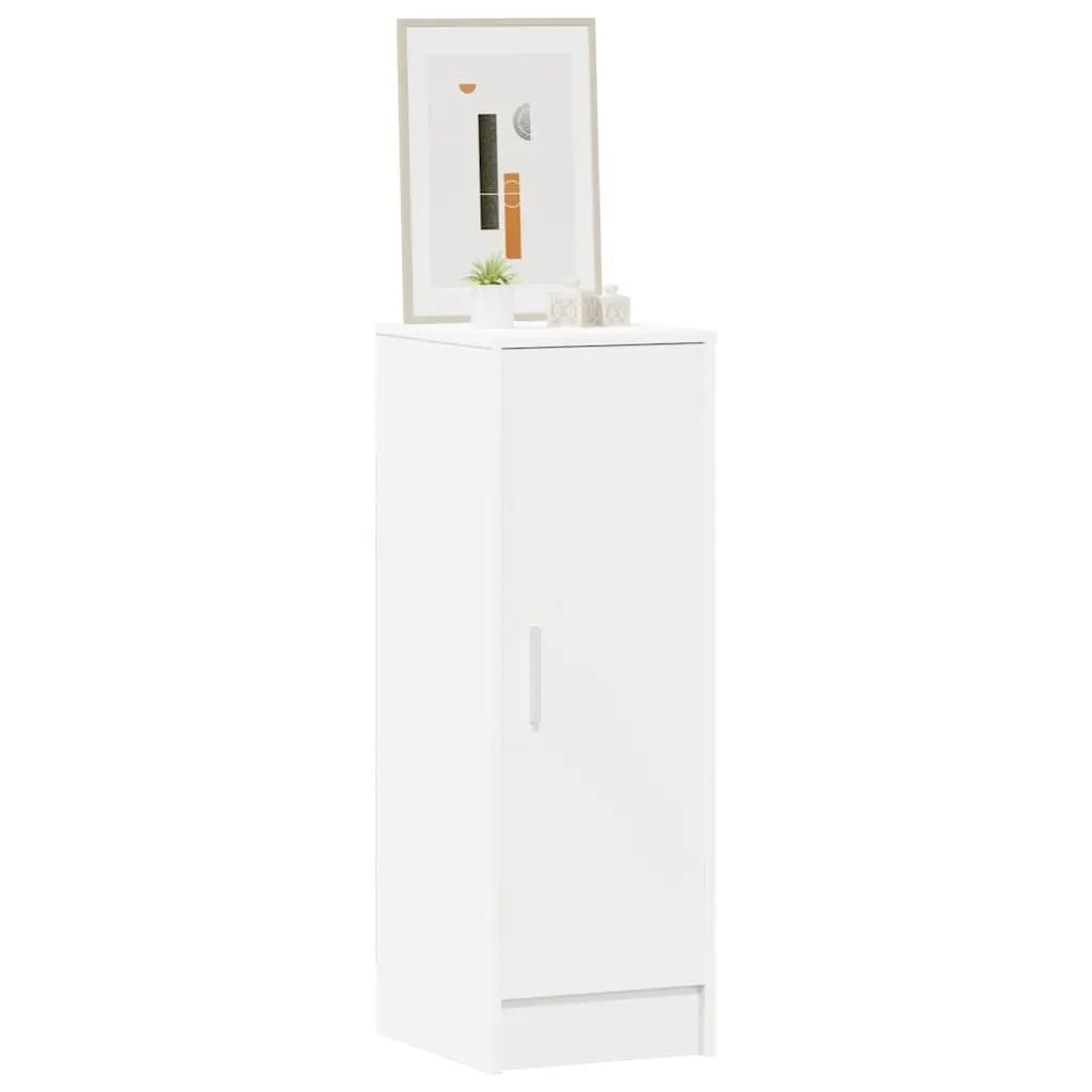 Shoe Cabinet Engineered Wood 32W x 35D x 92H cm White Storage Organiser with 6 Shelves Tall Wardrobe Rack Unit