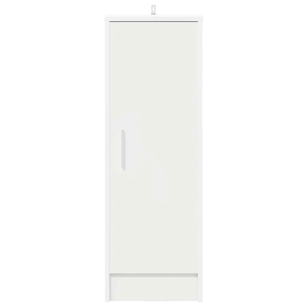 Shoe Cabinet Engineered Wood 32W x 35D x 92H cm White Storage Organiser with 6 Shelves Tall Wardrobe Rack Unit