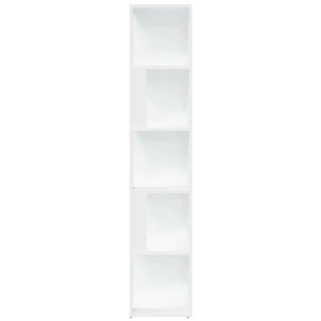 Corner Cabinet Engineered Wood 33 x 33 x 165 cm White 5 Compartments