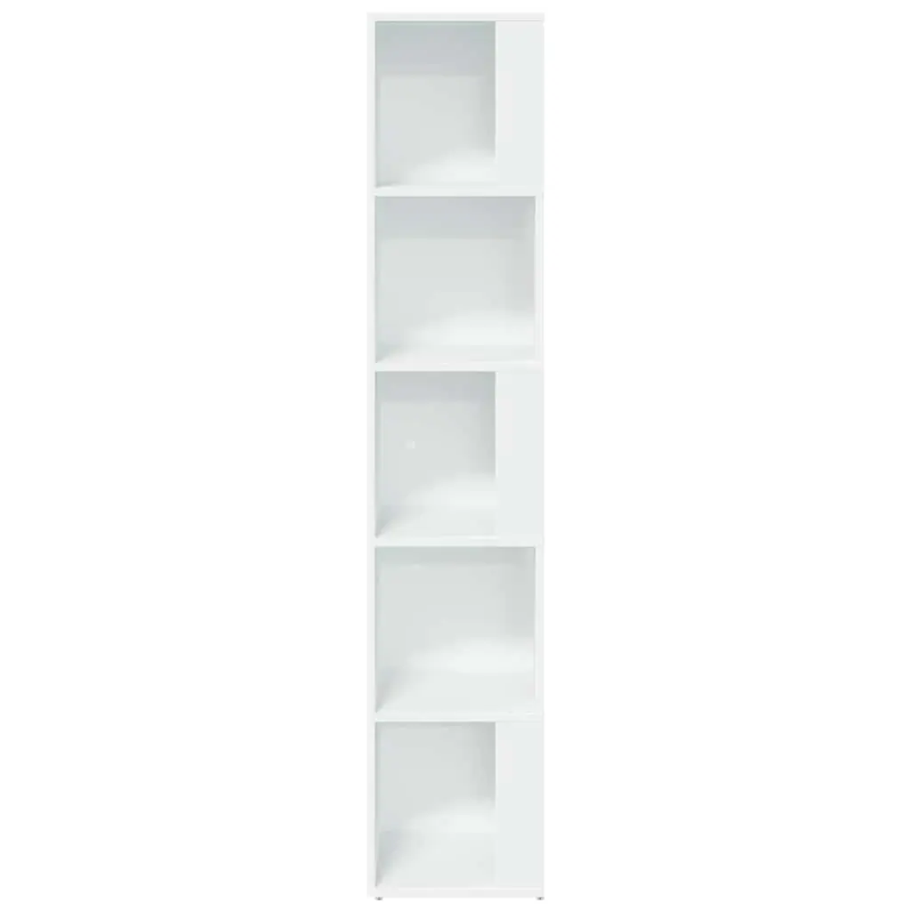 Corner Cabinet Engineered Wood 33 x 33 x 165 cm White 5 Compartments
