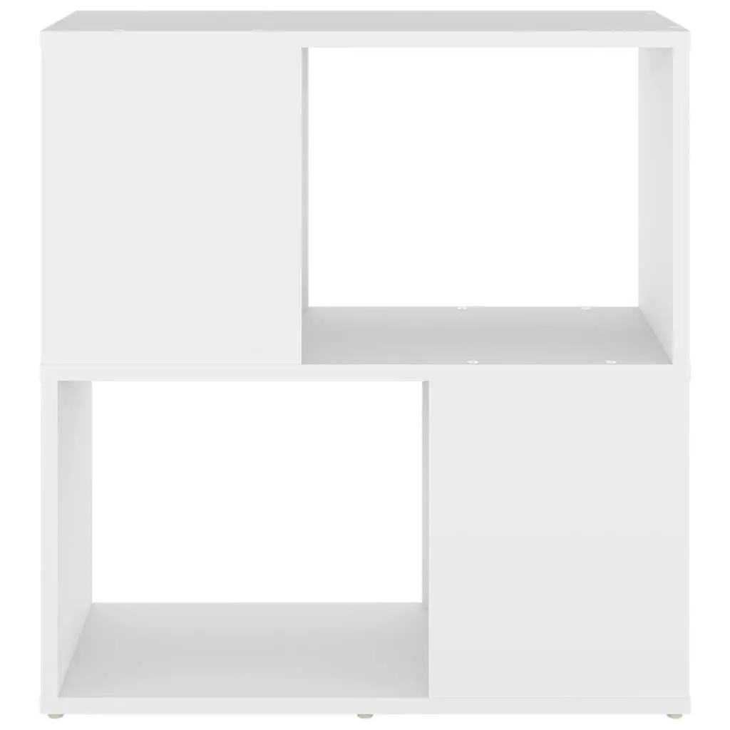 2-Tier White Book Cabinet for Home Use