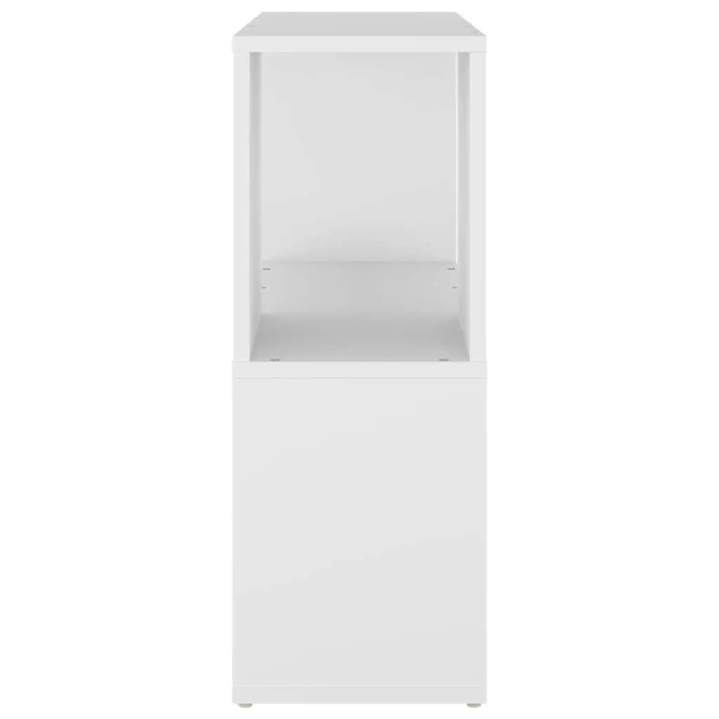 2-Tier White Book Cabinet for Home Use