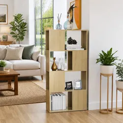 Functional 4 Shelf Book Cabinet Room Divider for Your Home