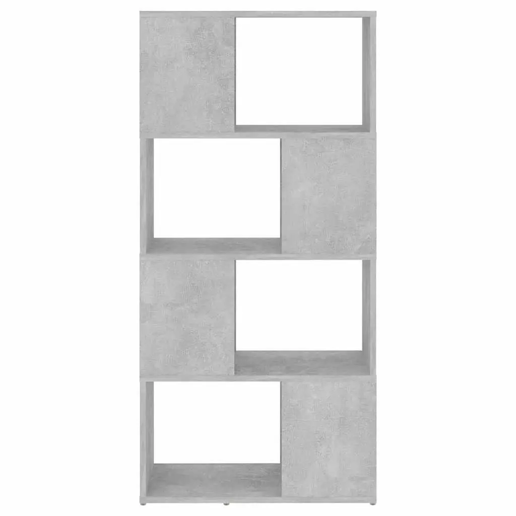 Grey 4 Compartment Shelving Unit Book Cabinet Storage Organizer Room Divider