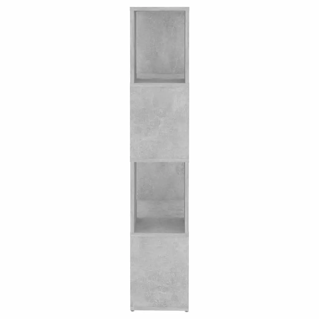 Grey 4 Compartment Shelving Unit Book Cabinet Storage Organizer Room Divider