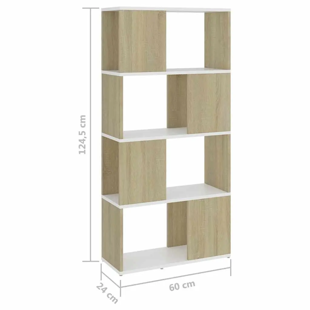 Book Cabinet Room Divider Storage Organizer Shelving Unit 60W x 24D x 124.5H cm Beige