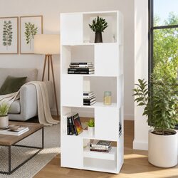 Practical White Bookcase for Home Organization