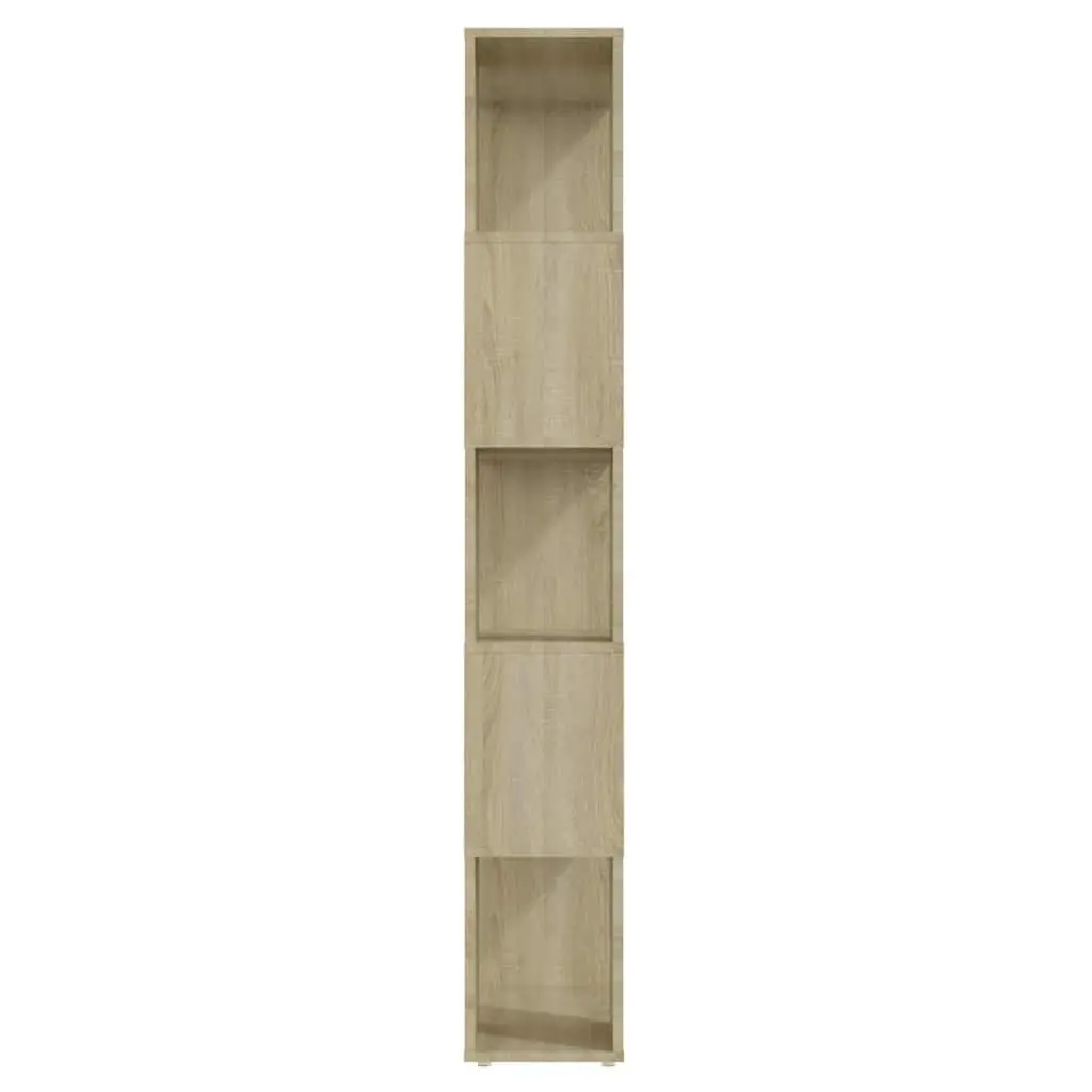 Bookcase Open Shelf Storage Unit Engineered Wood Brown 60x24x155 cm Room Divider