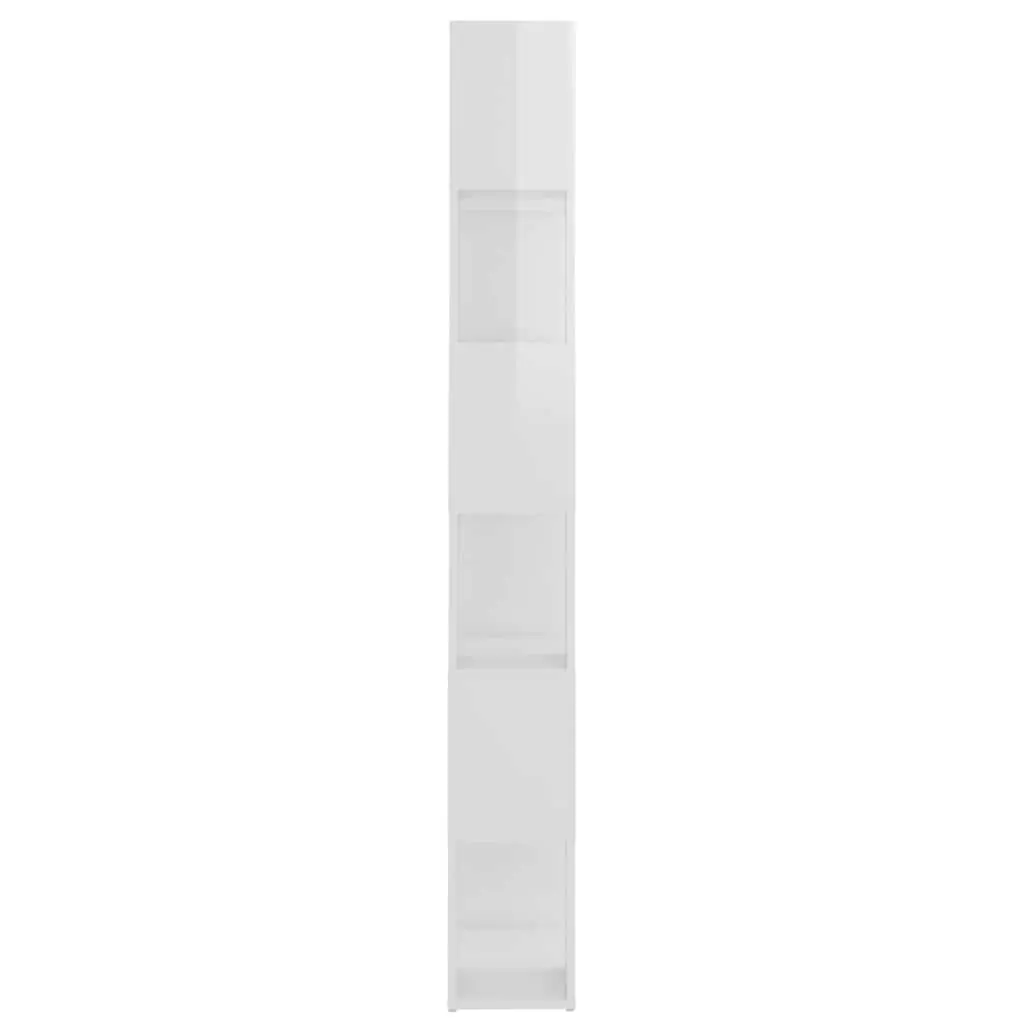 Book Cabinet Room Divider High Gloss White 60x24x186cm Bookshelf Shelving Unit