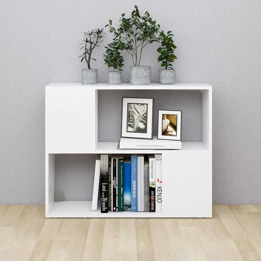 White TV Cabinet Open Compartment Storage Unit Living Room Furniture 80x24x63cm