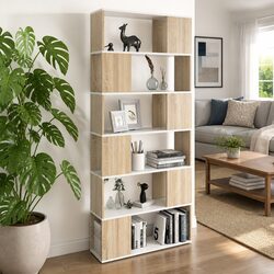 Beige Room Divider: Ideal Book Storage Solution