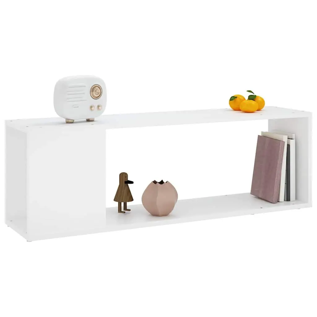 TV Cabinet Engineered Wood 100cm White with 2 Shelves