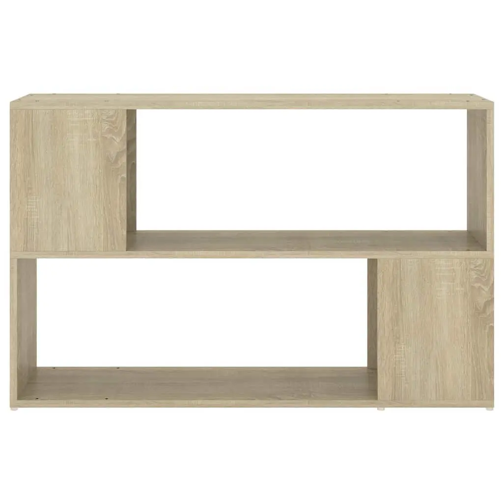 Brown Engineered Wood Book Cabinet Open Shelving Unit Sonoma Oak 100x24x63cm