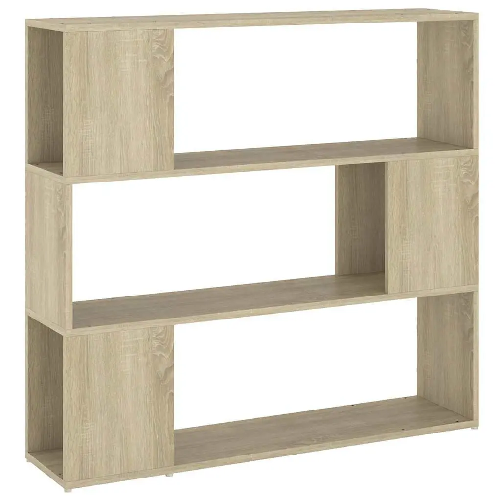 Book Cabinet Room Divider Brown Shelving Unit 100x24x94cm