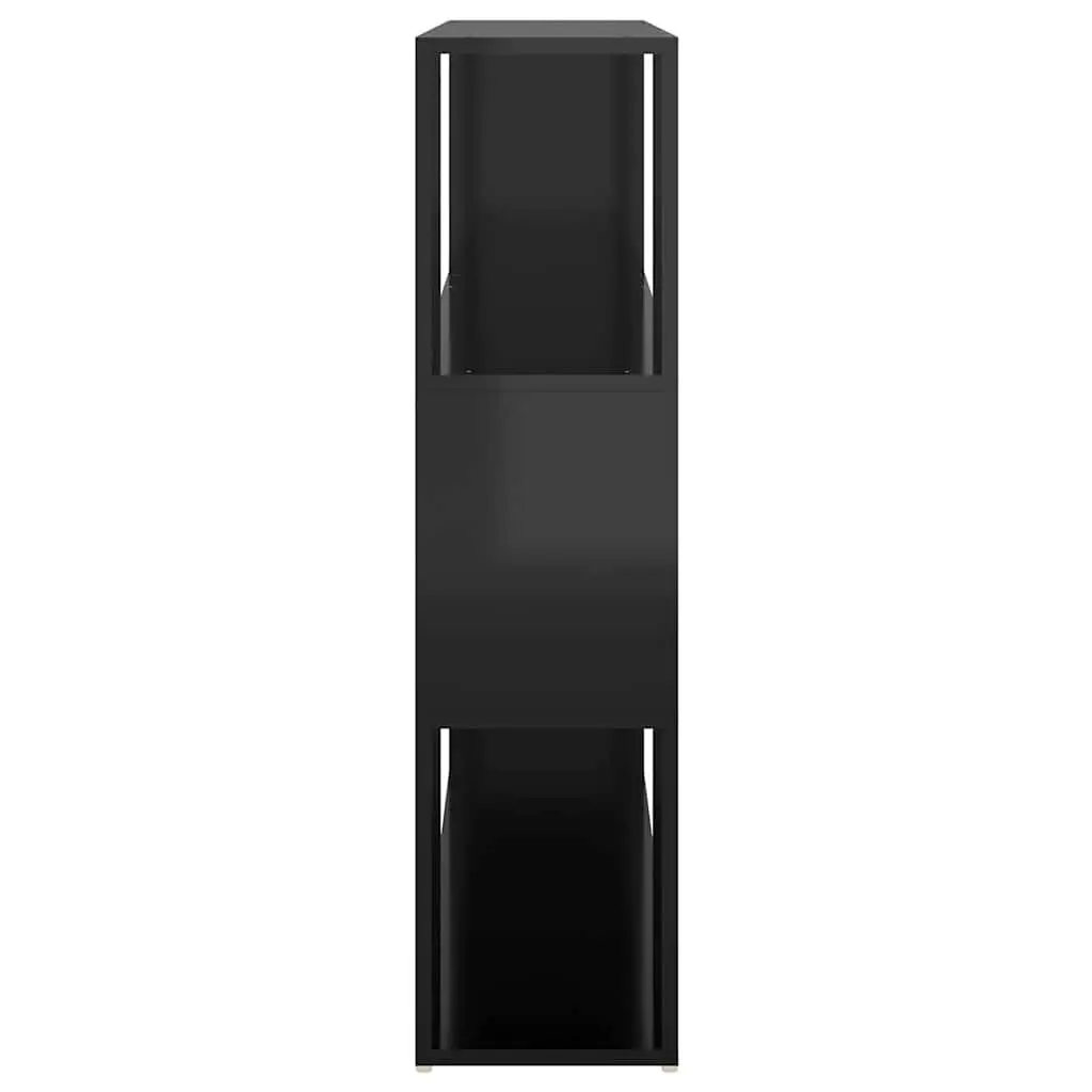 High Gloss Black Book Cabinet Room Divider