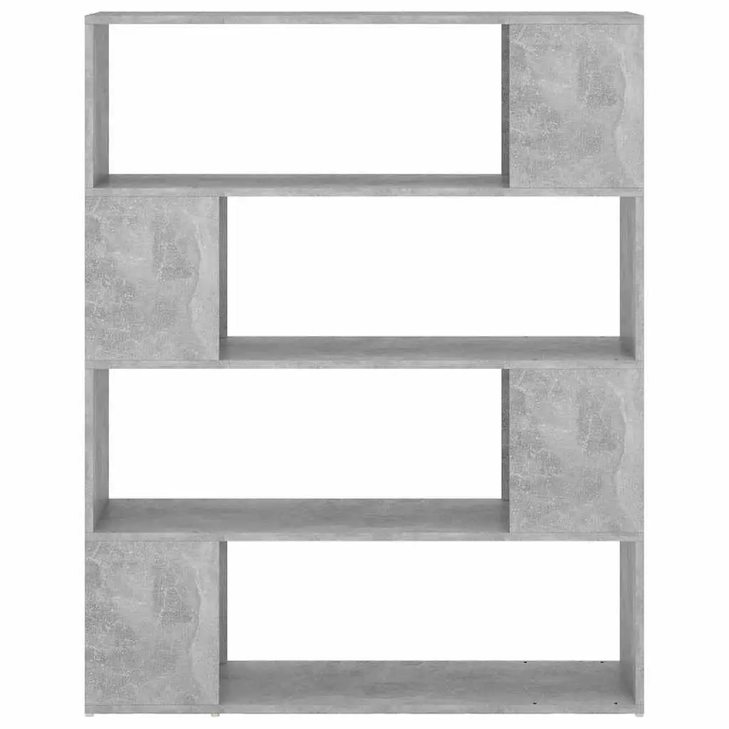 Bookcase Freestanding Storage Shelf Grey 100x24x124 cm