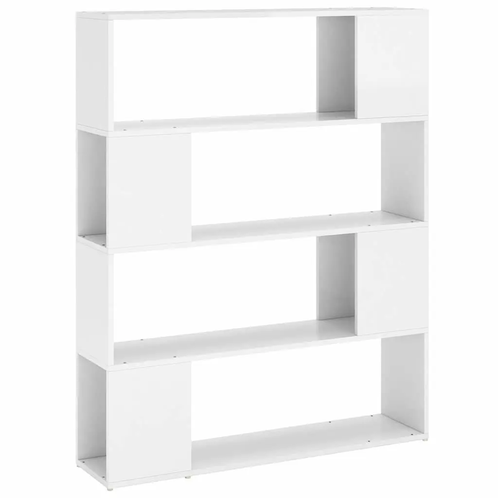 Bookcase and Room Divider in High Gloss White
