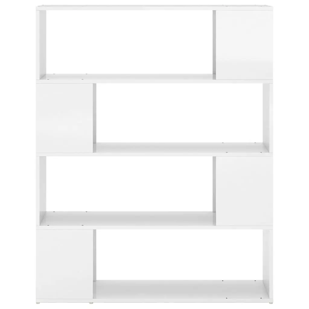 Bookcase and Room Divider in High Gloss White