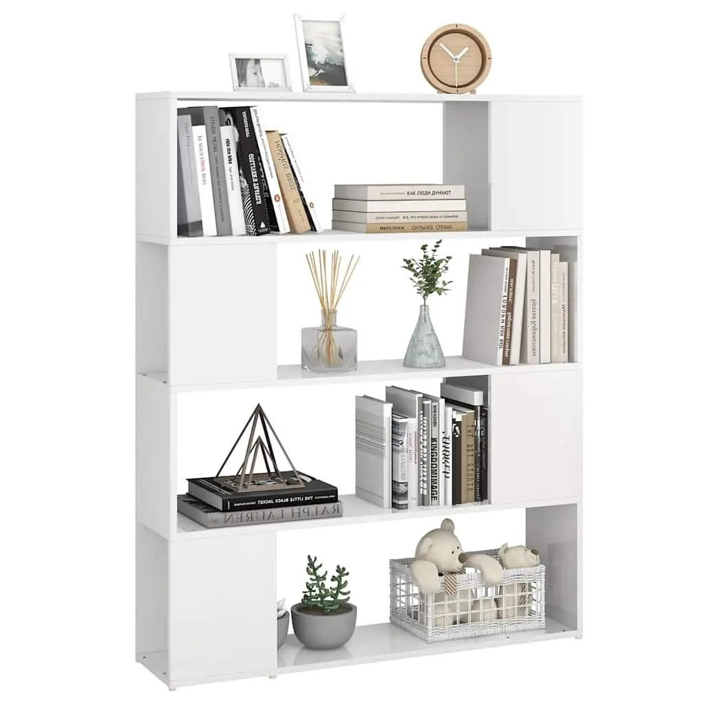 Bookcase and Room Divider in High Gloss White