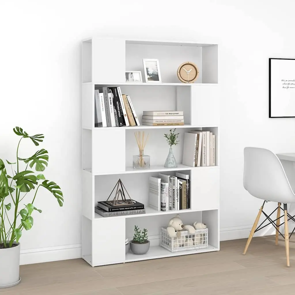 White Bookcase Room Divider for Home Use
