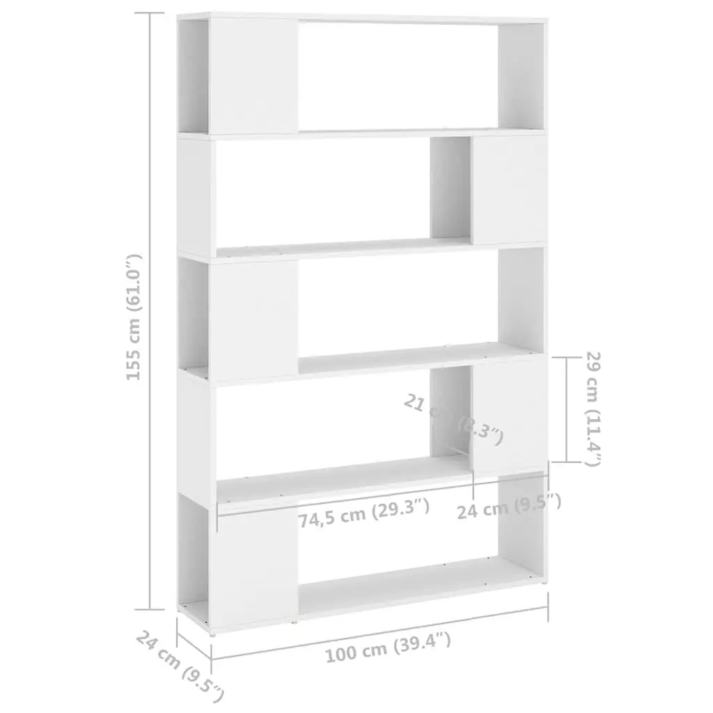 White Bookcase Room Divider for Home Use