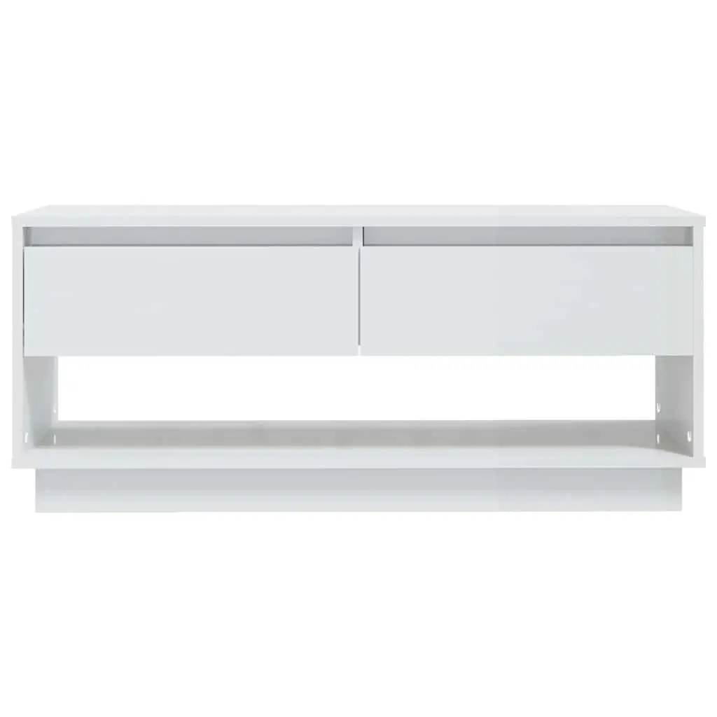 White High Gloss Lowboard TV Cabinet for Home Use