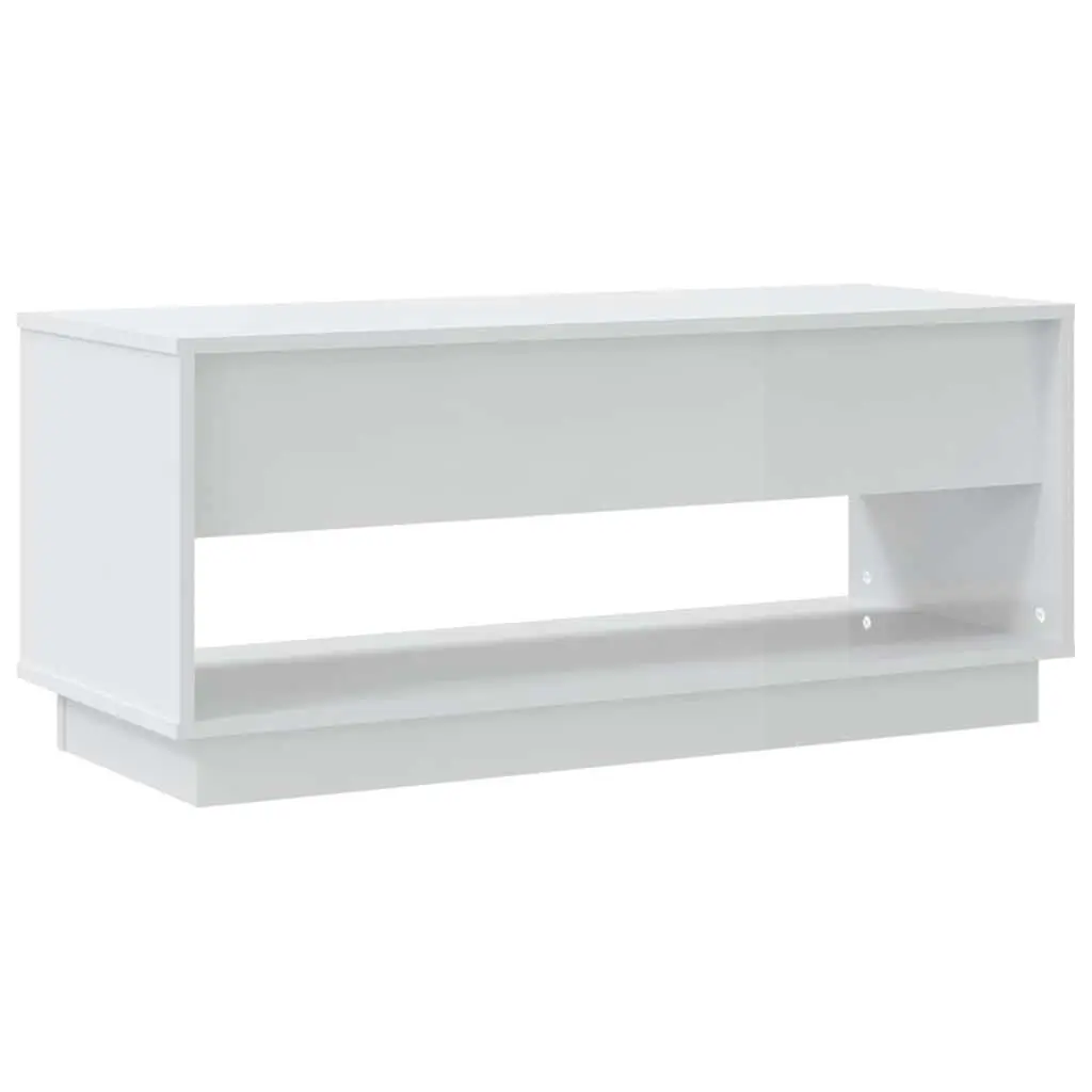 White High Gloss Lowboard TV Cabinet for Home Use