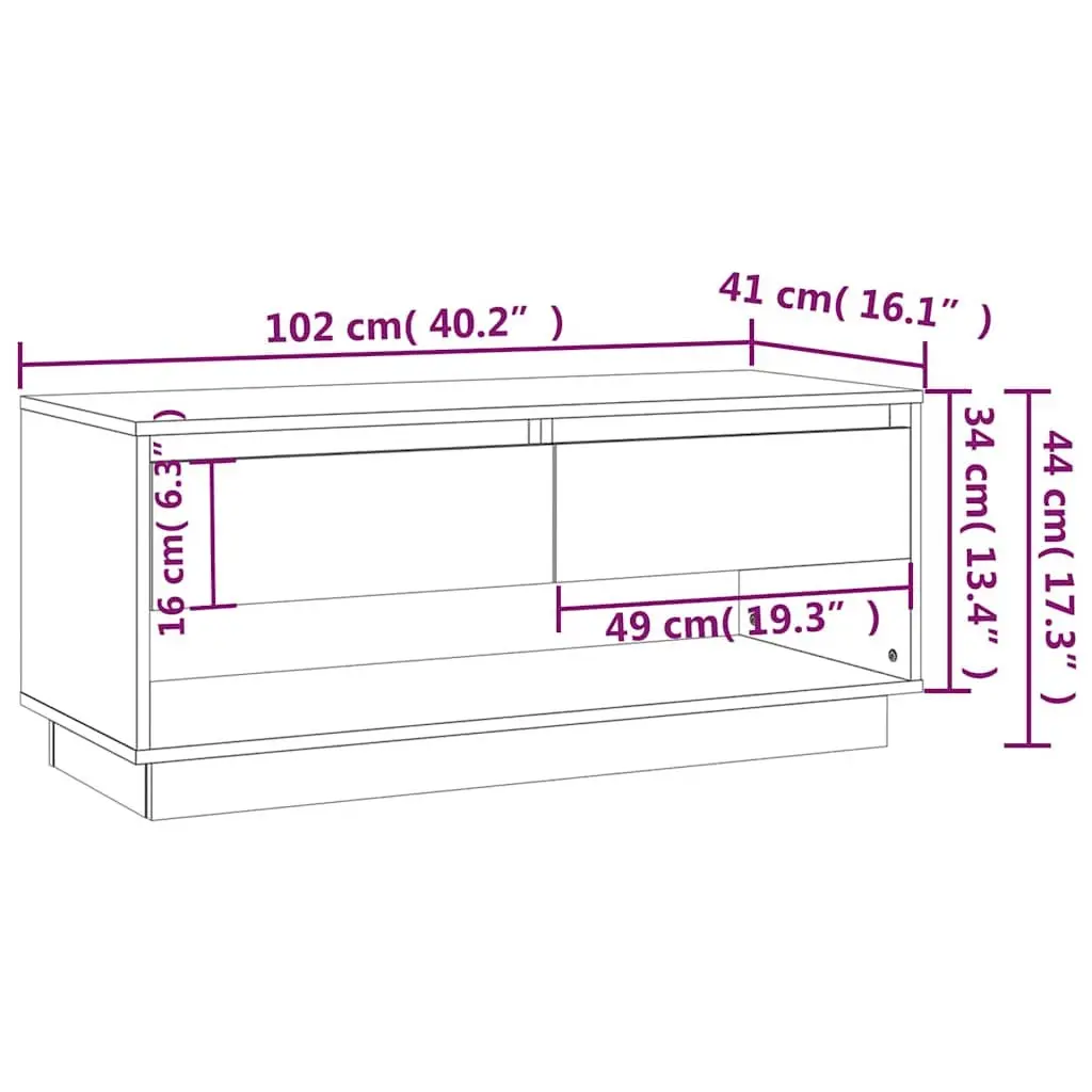 White High Gloss Lowboard TV Cabinet for Home Use