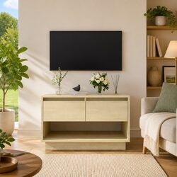 Beige TV Cabinet for Media Storage Solutions