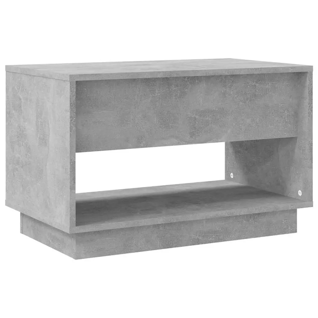 TV Cabinet Engineered Wood Concrete Grey 70 x 41 x 44 cm 2 Drawers Open Compartment