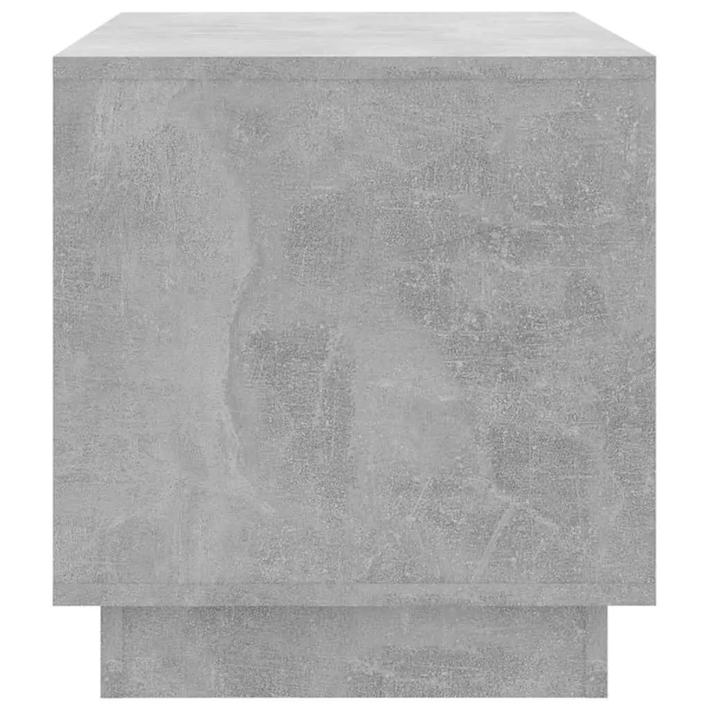 TV Cabinet Engineered Wood Concrete Grey 70 x 41 x 44 cm 2 Drawers Open Compartment