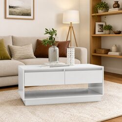 Versatile White Coffee Table Ideal for Any Home