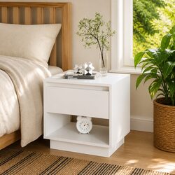 Practical White Nightstand for Everyday Use