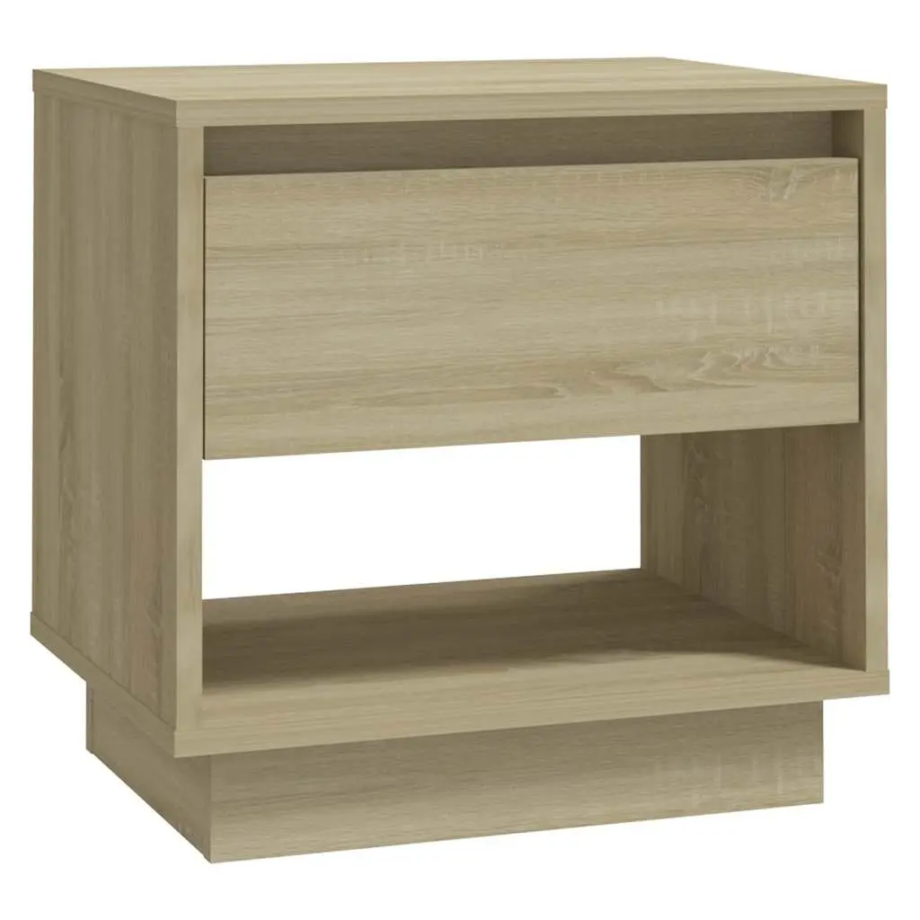 Bedside Cabinets 2 pcs Set Nightstand Storage Drawer Open Compartment 45x34x44cm