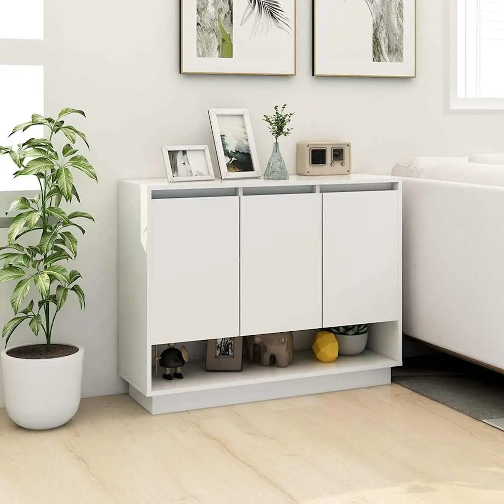 High Gloss White Sideboard for Home Use