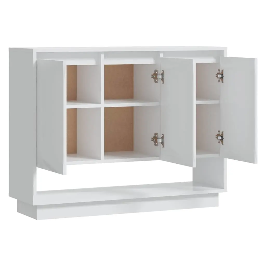 High Gloss White Sideboard for Home Use